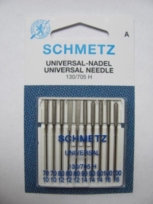 Nähmaschinennadeln Schmetz 705 H Stärke 70 - 100 Universal(10er)