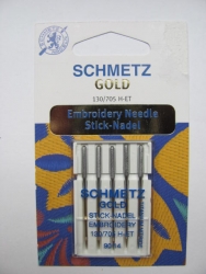 N�hmaschinennadeln Schmetz 705 H-ET GOLD Sticknadeln St�rke 90