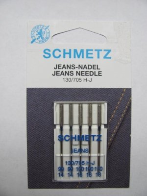 Nähmaschinennadeln Schmetz 705 H-Jeans Sortiment Stärke 90-110